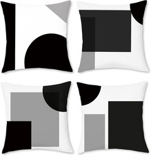 Geometric Throw Pillow Covers 18x18 Inch Set of 4