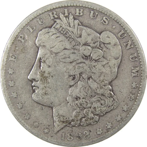 1892 Morgan Silver Dollar F Fine $1 Coin Collectible SKU:I24046