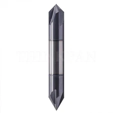 3/8" 4 Flute 90° and 60° Solid Carbide Chamfer Mill - Double End - AlTiN Coated