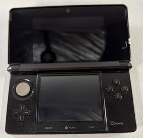 Nintendo 3DS Cosmo Black Console System w/ Charger, Tested! US Model