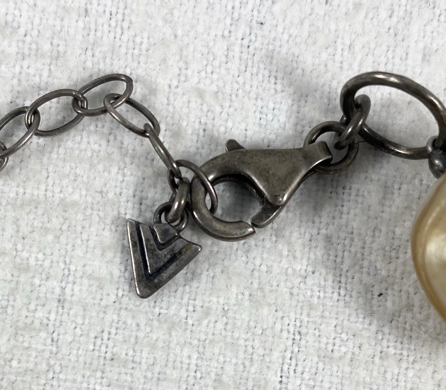 Silpada Sterling Silver MOP Statement Necklace 20… - image 3