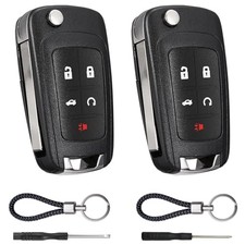 Key Fob Case Replacement 5 Button for Chevy Cruze Camaro Impala Equinox GMC