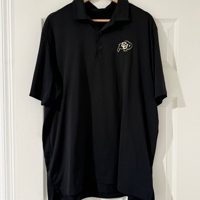 Columbia University of Colorado Buffaloes Men's Black Polo Shirt Sz XL