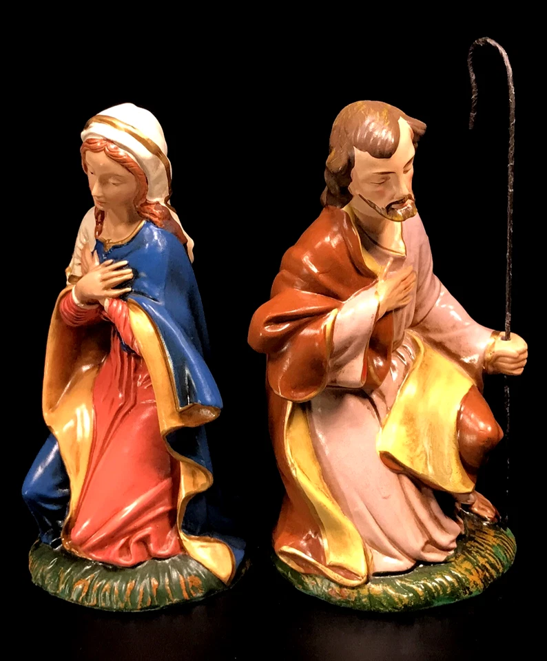 DE COLECCIÓN PAPEL MACHÉ 12" BELÉN JAPÓN 9 piezas - SANTA FAMILIA REYES PASTORES ANIMALES COMO NUEVO Foto 4 de 4