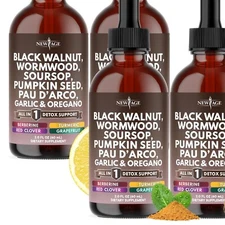 Holistic Black Walnut and Wormwood Supplement Drops for Digestive Health - 8oz