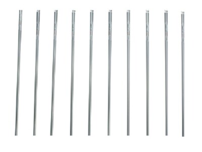 60 NEW TRU-FLITE REGULAR FLEX STAINLES STEEL IRON SHAFTS (.370 TIP) +66 FERRULES
