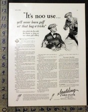 1928 SPALDING KRO-FLITE SPORTING GOODS MEN GOLF CLUB EQUIPMENT FASHION AD 30614