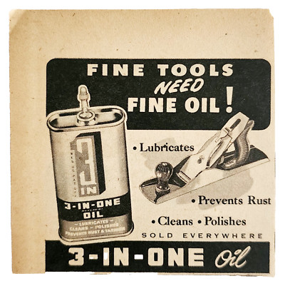 1950 3 In 1 Oil Lubricant Advertisement Machine Supply Vintage Lubrication DWF25