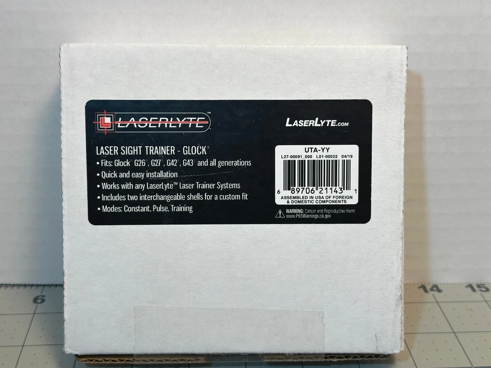 NEW LaserLyte UTA-YY Laser Sight Trainer for Glock 26, 27, 42, 43, 43x -ALL GENS - Image 2 of 4