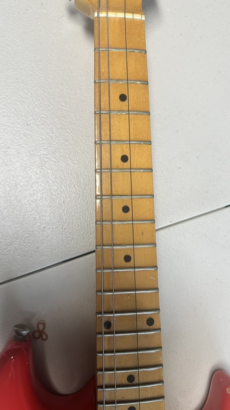 El Maya Artist Model Stratocaster 1970S Vintage Red Electric Guitar