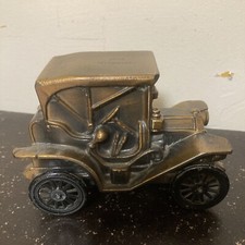 Vintage 1908 Buick Car Coin Bank Diecast Car Piggy Bank Banthrico circa 1974