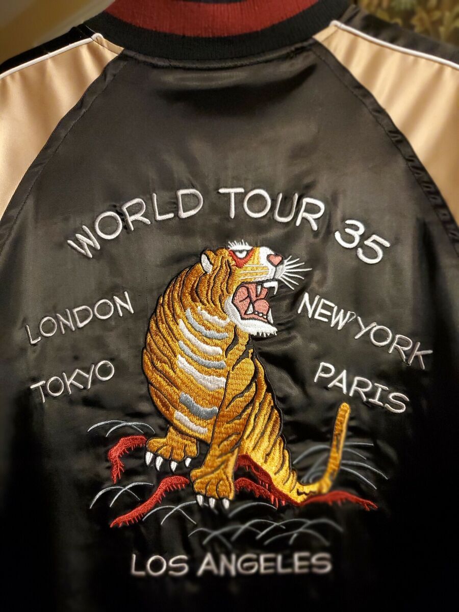 STUSSY スカジャン　タイガー　WORLD TOUR 35周年