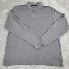 Men's Fish Hippie Quarter Zip Gray Performance Golf Size X-Large Cotton Modal