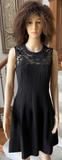 H&M Black Lace Short Sleeve Dress Sz8