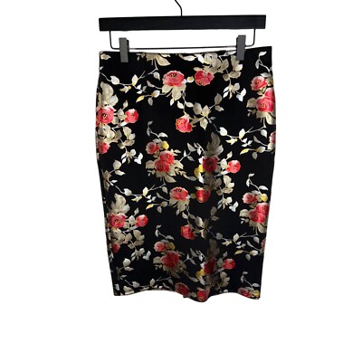 Jupe Crayon Fleurie NYCC Taille S - Fendu Dos - Longueur Genou - Élastique