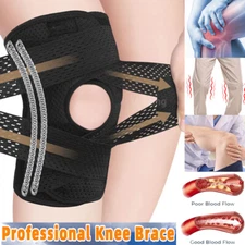 Knee Sleeve Compression Brace Support Meniscus Joint Pain Sport Arthritis Relief