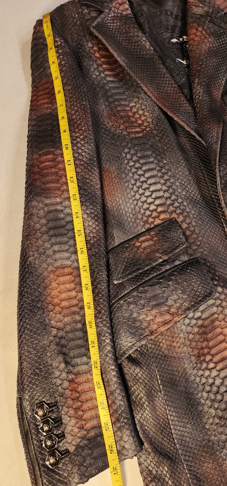 ANGELO GALASSO PYTHON & LAMBSKIN DINNER JACKET SI… - image 20