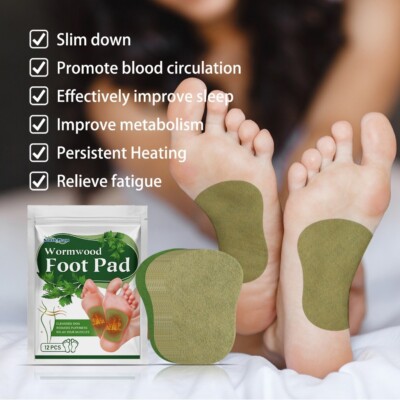 WORMWOOD Detox Foot Patch Original Slimming Patch Weight Loss Fast [24 Pcs]