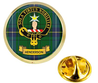 Anstecknadel Abzeichen Henderson Scottish Clan Crest Messingoptik Scottish Made