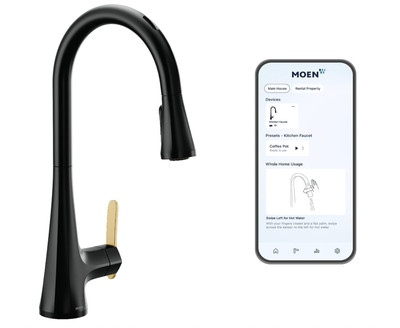 Moen Sinema Matte Black Touchless Pull-Down Sprayer Kitchen Faucet (S7235EV2BL)