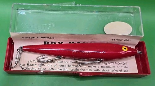 Vintage Cotton Cordells Boy Howdy 4200 Series Fishing Lure with Box & Insert - Picture 9 of 10