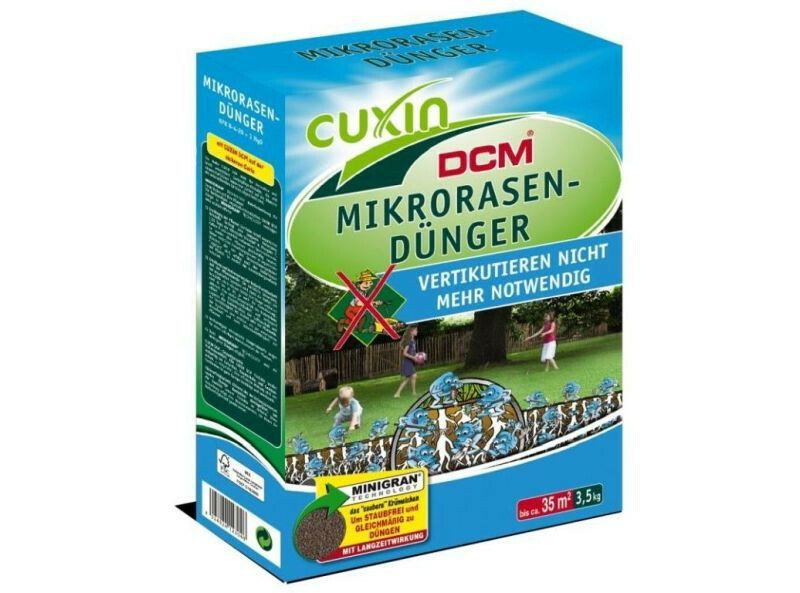 CUXIN DCM Mikro-Rasendnger Plus 3 kg gegen Unkraut&Moos KEIN VERTIKUTIEREN  MEHR - Shopping.com