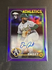 Devin Sweet 2024 Topps Chrome Update RC Auto Purple Refractor /250 A's