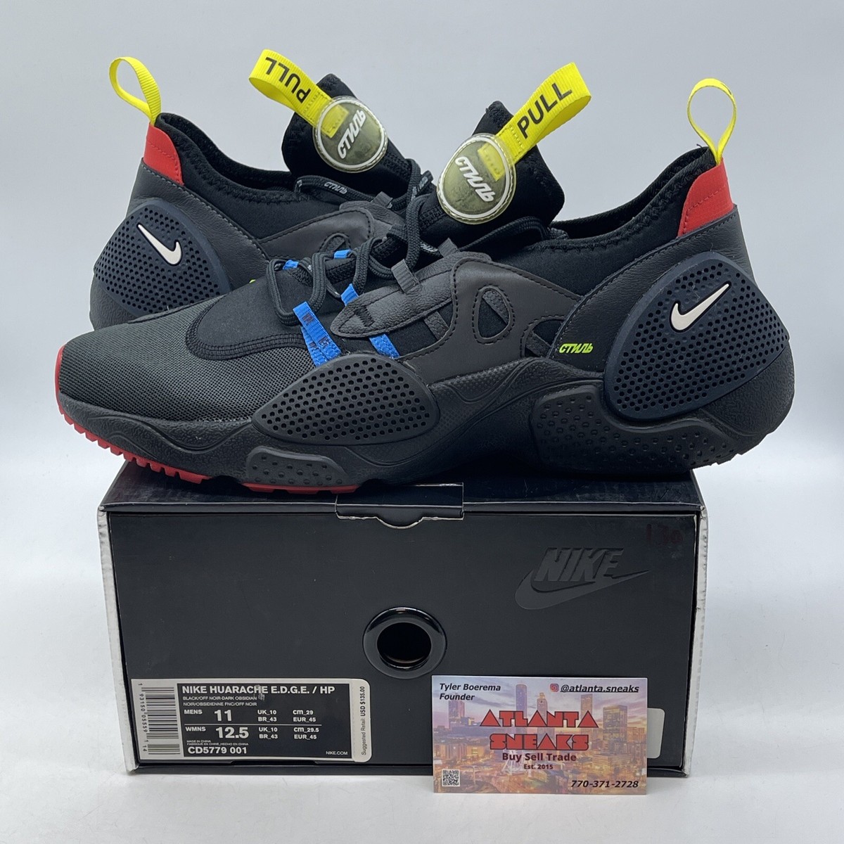 Size Nike Heron Preston x Huarache Black Suede - Main Image