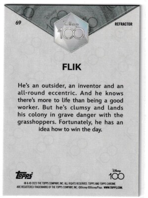 Topps Disney Chrome 100 Card No. 69 Flik Refractor | eBay