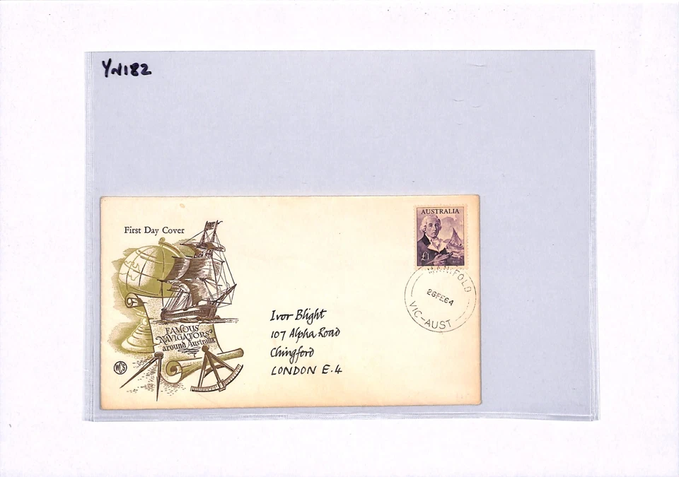 AUSTRALIA 1964 FDC *NAVIGATORS* £1 High Value ILLUSTRATED First Day Cover YN182 - Image 3 of 4