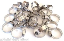 25 GOLIATH INDUSTRIAL STAINLESS STEEL HOSE CLAMPS 1-1/4 - 1-3/4" SSHC134 32-44MM