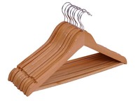 Holz KleiderbüGel Natur - 10 StüCk - HosenbüGel AnzugbüGel BüGel HolzbüGel