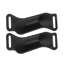 2pcs Horizontal Leather Knife Sheath 6.7" x 2.5" PU Leather for Camping, Black