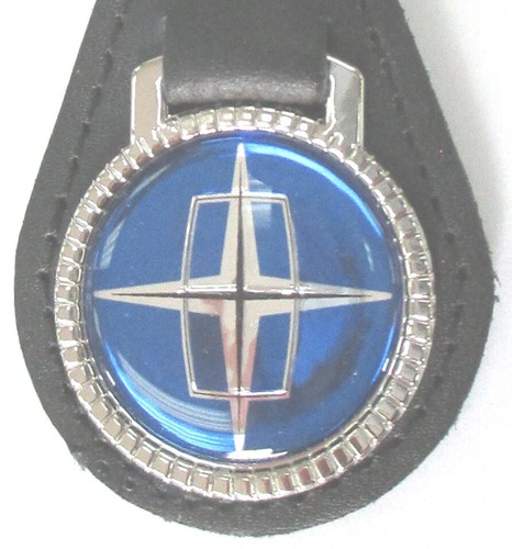 LINCOLN CONTINENTAL Leather #31C4 Chrome Key Ring 1961 1962 1963 1964 1965 1966 - Picture 2 of 5