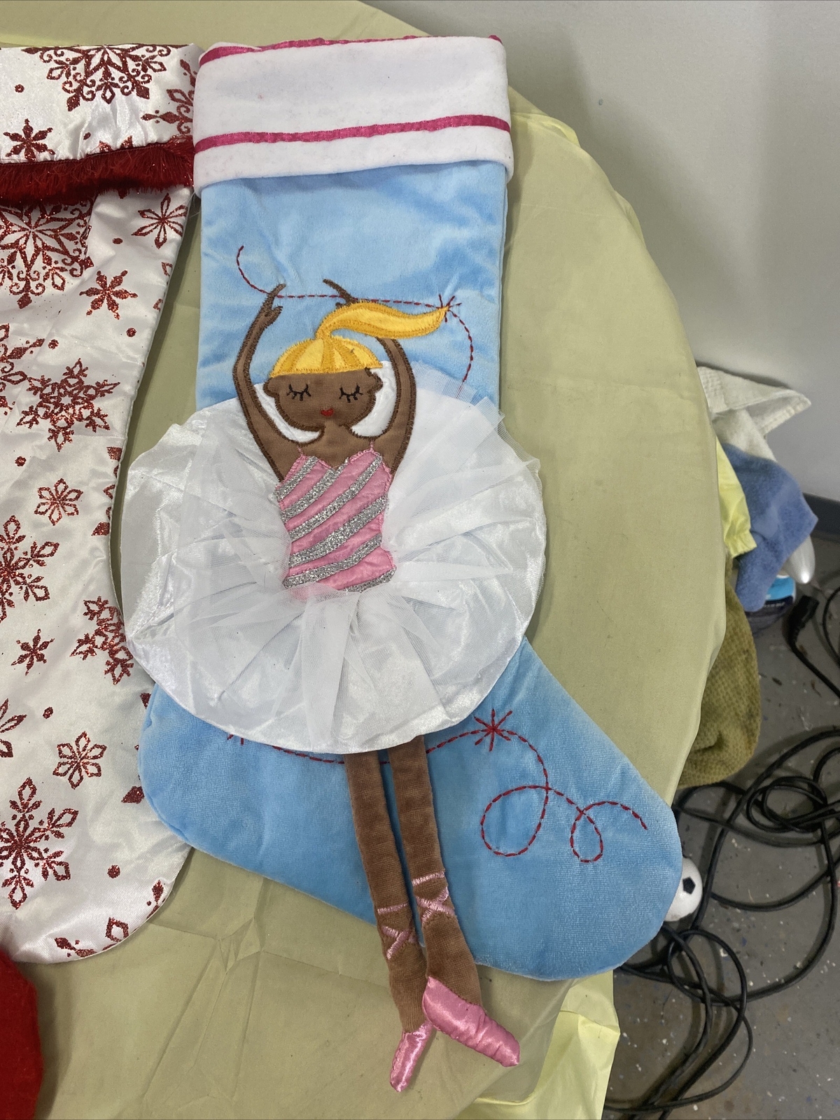 LOT OF 4 Christmas Stockings Ballerina, Spider-Man, Peppa Pig