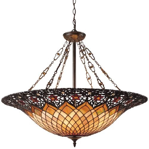 Quoizel TF1901VB 6-Light Tiffany Foyer Piece in Vintage Bronze - Picture 2 of 3