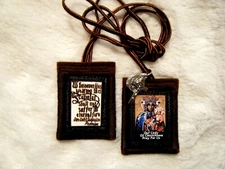 The Black Madonna Brown Scapular 100%Wool Handmade in USA