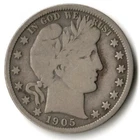 1905-O BARBER HEAD HALF DOLLAR