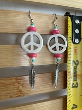 peace sign earring