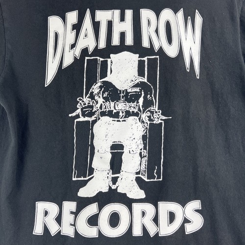 T-shirt nera Death Row Records collo grafica taglia M media - Foto 2 di 9