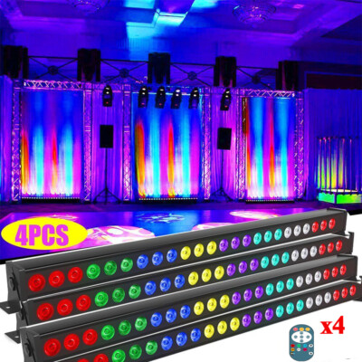 Bar Light 120W RGB 24LED Wall Wash Light DMX Stage Strip Party Disco Lamp Remote