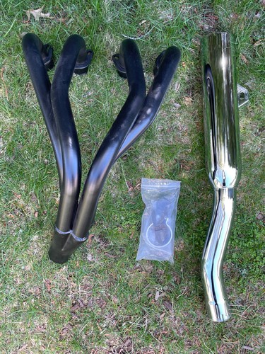 HONDA 1984 1985 1986 CB700SC Nighthawk 4-into-1 Black Header and Chrome Muffler