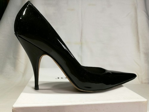Dior Gr 5 verni cuir 40 Christian noir pompes en T7wxdXTqO