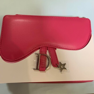 Christian Dior Addict Vanity Pouch Case with Mirror Pink Star D