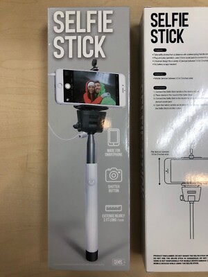 17X Selfie Stick Monopod with Wire 3.5 MM Jack Cable 3FT Ext w