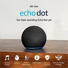 New Amazon Echo Dot 5th Gen (newest model) Bigger Vibrant Sound, Routines, Alexa