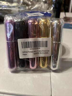 DEPOZA Perfume Travel Refillable Mini Perfume Travel Bottle Portable Spray Atomi