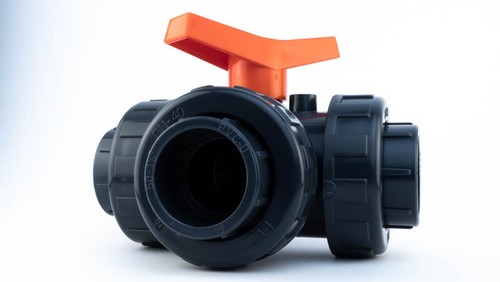 PVC-U Kugelhahn | PVC 3 Wege Kugelhahn | Pool Kugelhahn | Ø16-110mm | EU-Quality - Bild 43 von 63
