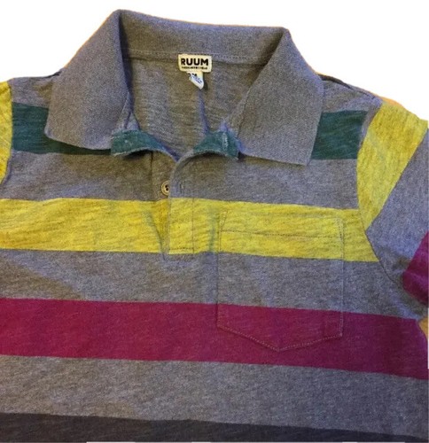 Ruum Boys Short Sleeve Striped Polo Shirt Medium Size 10 - Picture 2 of 7