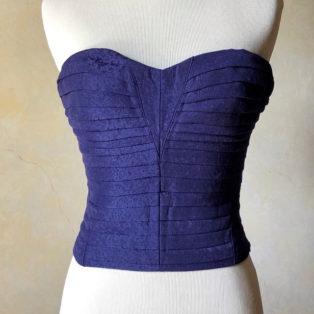 Urban Outfitters Silence & Noise Purple Bustier Corset Tube Side ZIP